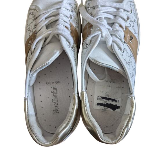 NeroGiardini Leather Logo Skater Womens White Sneakers Size US5.5-6 EU36 - Picture 7 of 15